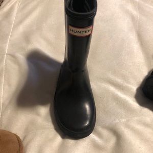 Kids Black Matte Hunter Boots